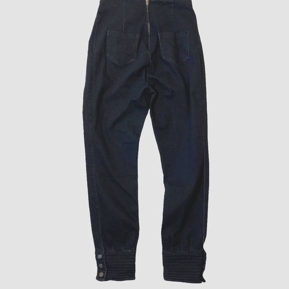 Daisy Black Women’s 12 Vtg V Front Pleated Aladdin Stretch Pant - Picture 3 of 5